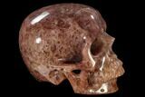 Realistic, Carved, Strawberry Quartz Crystal Skull #116293-2